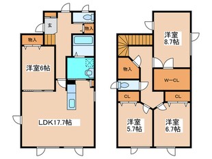 北22条東13丁目貸家の物件間取画像